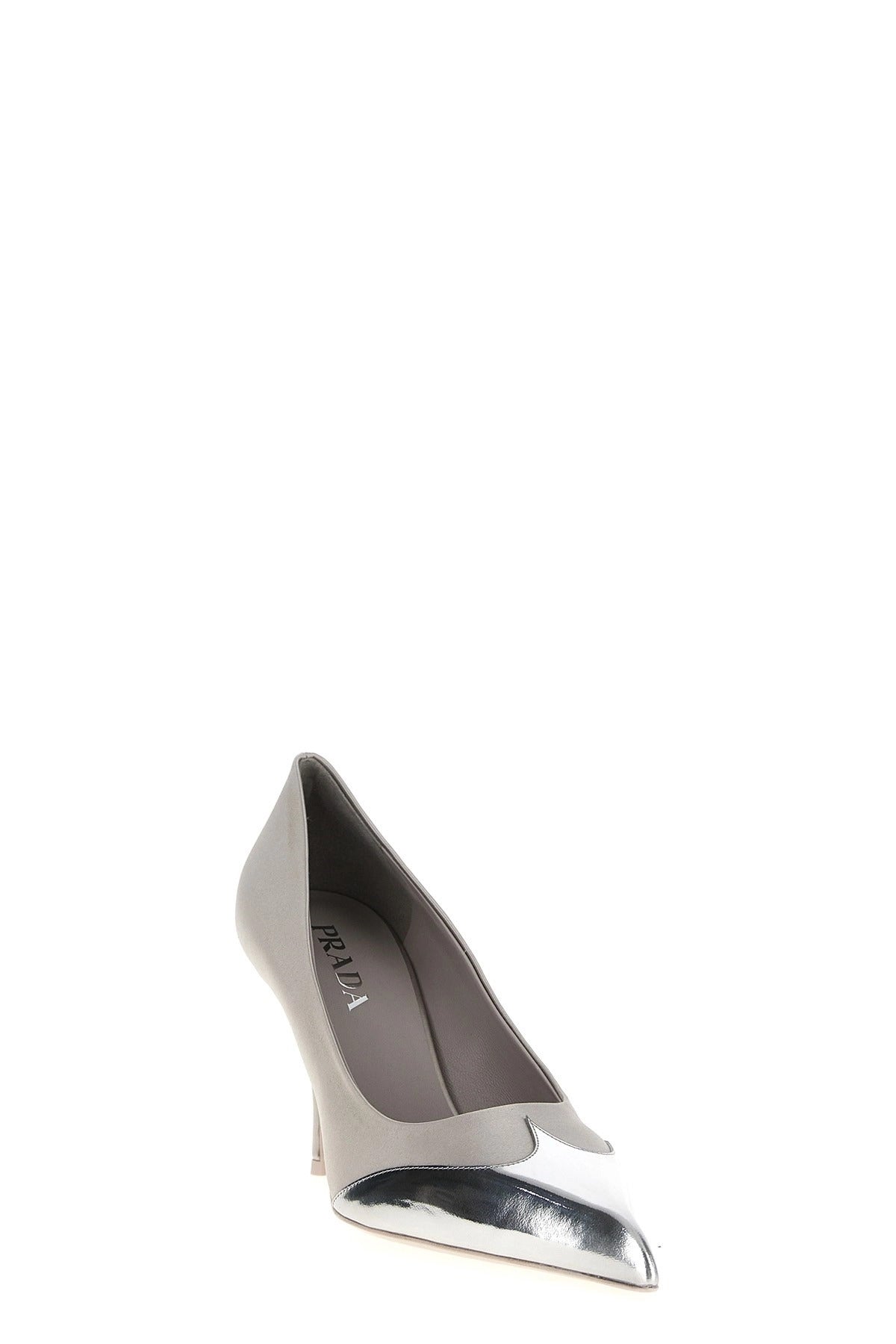 Prada Silver Satin Pumps - alternate view