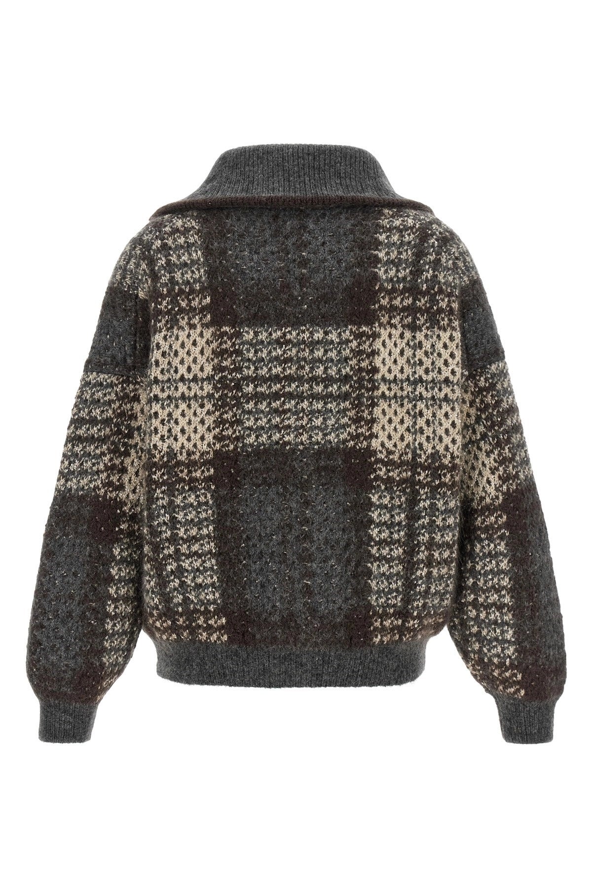Brunello Cucinelli Double Dazzling Tartan Cardigan