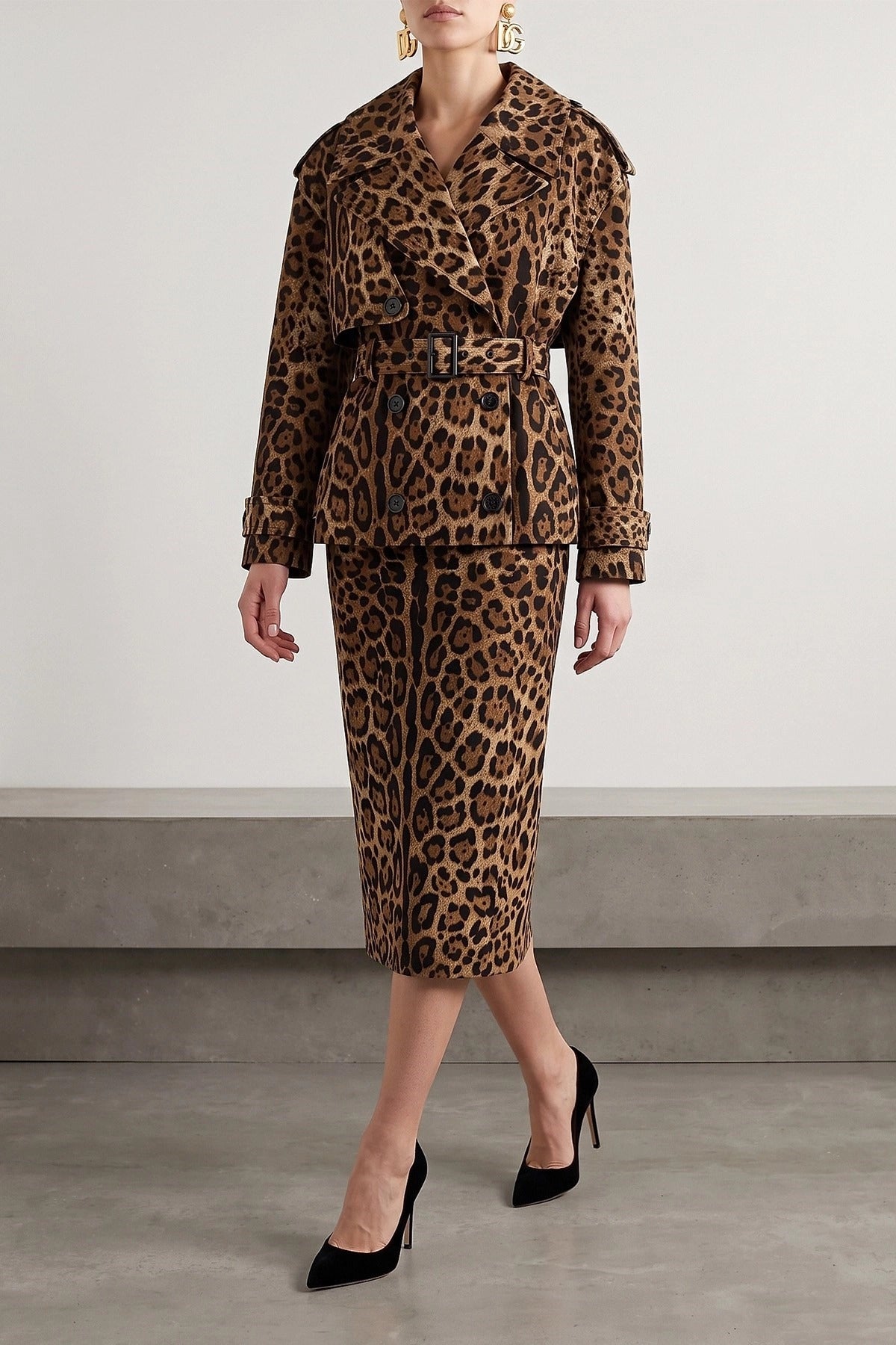 Dolce & Gabbana Leo Animal Print Skirt