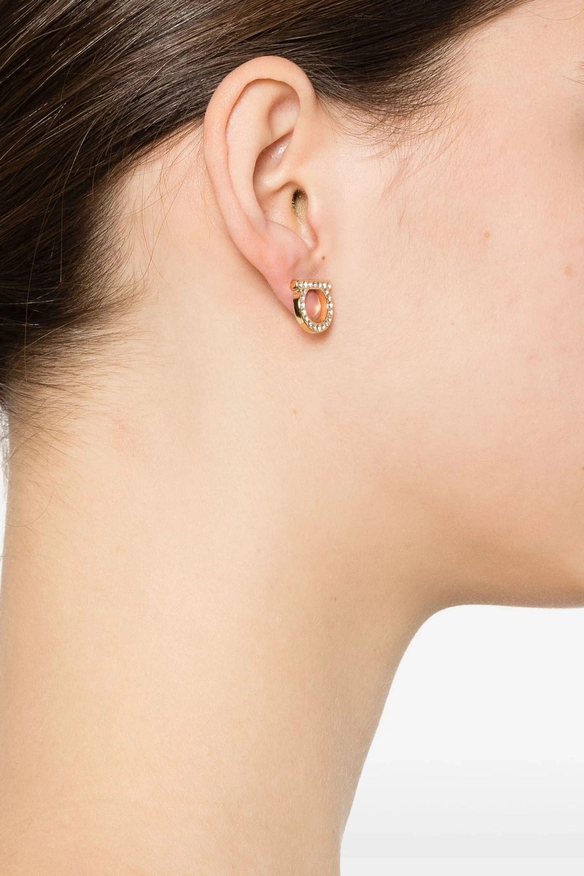 Ferragamo Gancini Crystals Earrings