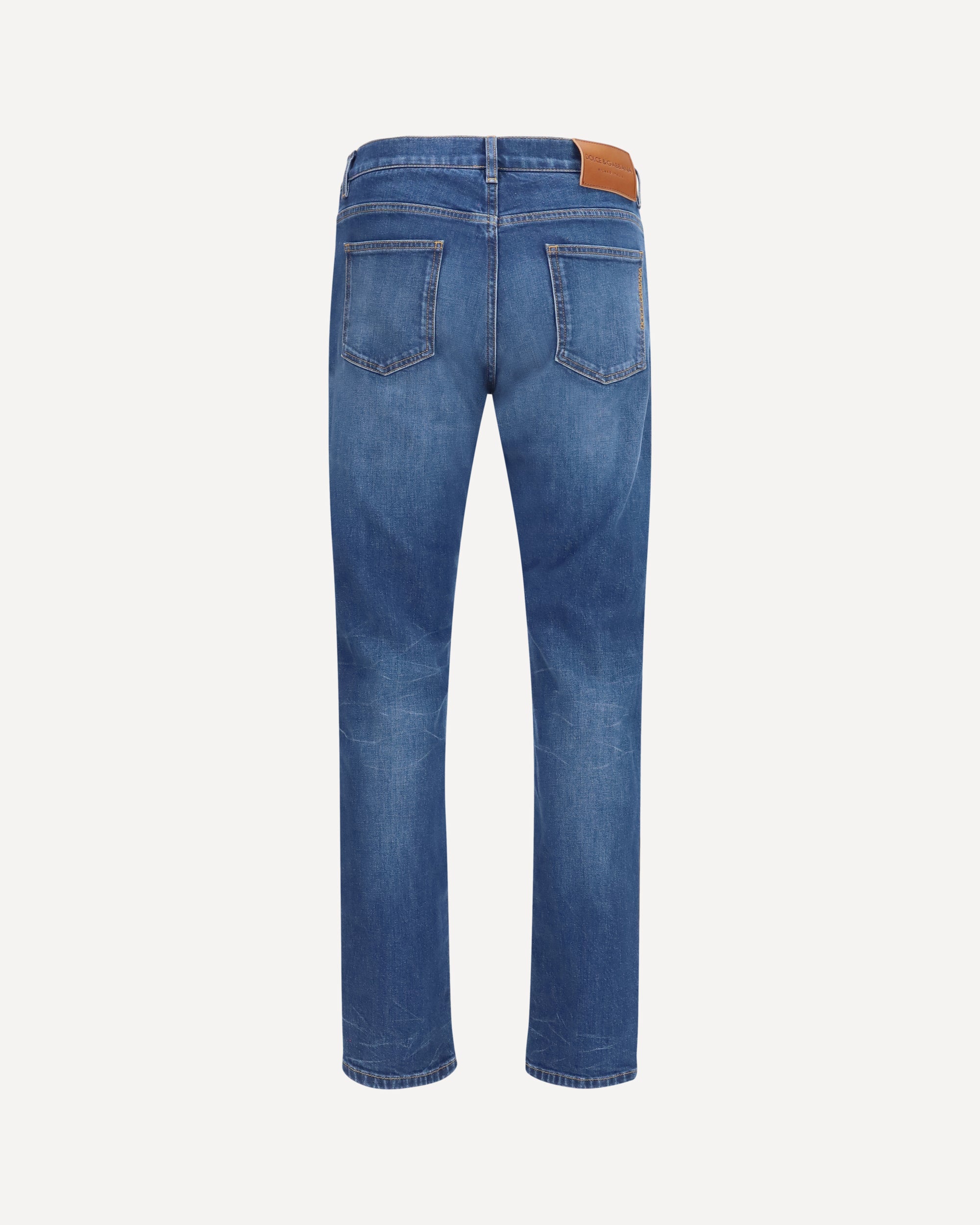 Dolce & Gabbana Slim Stretch Jeans With Dg Logo - alternate view