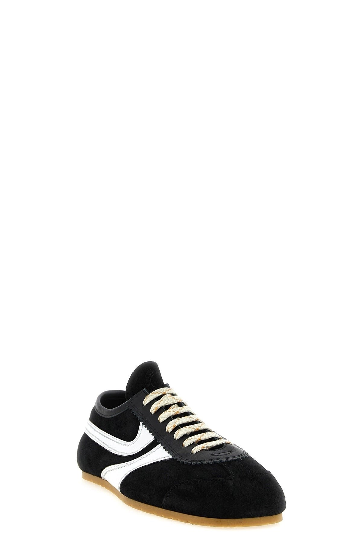 Dries Van Noten Black Suede Low-Top Sneakers - alternate view