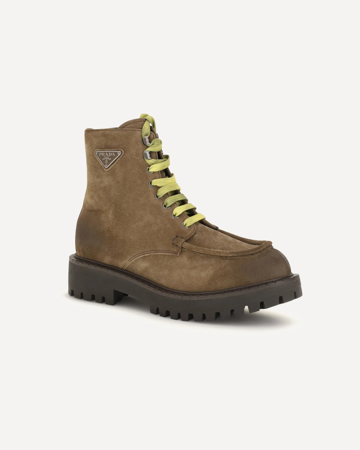Prada Suede Lace-Up Ankle Boots - alternate view