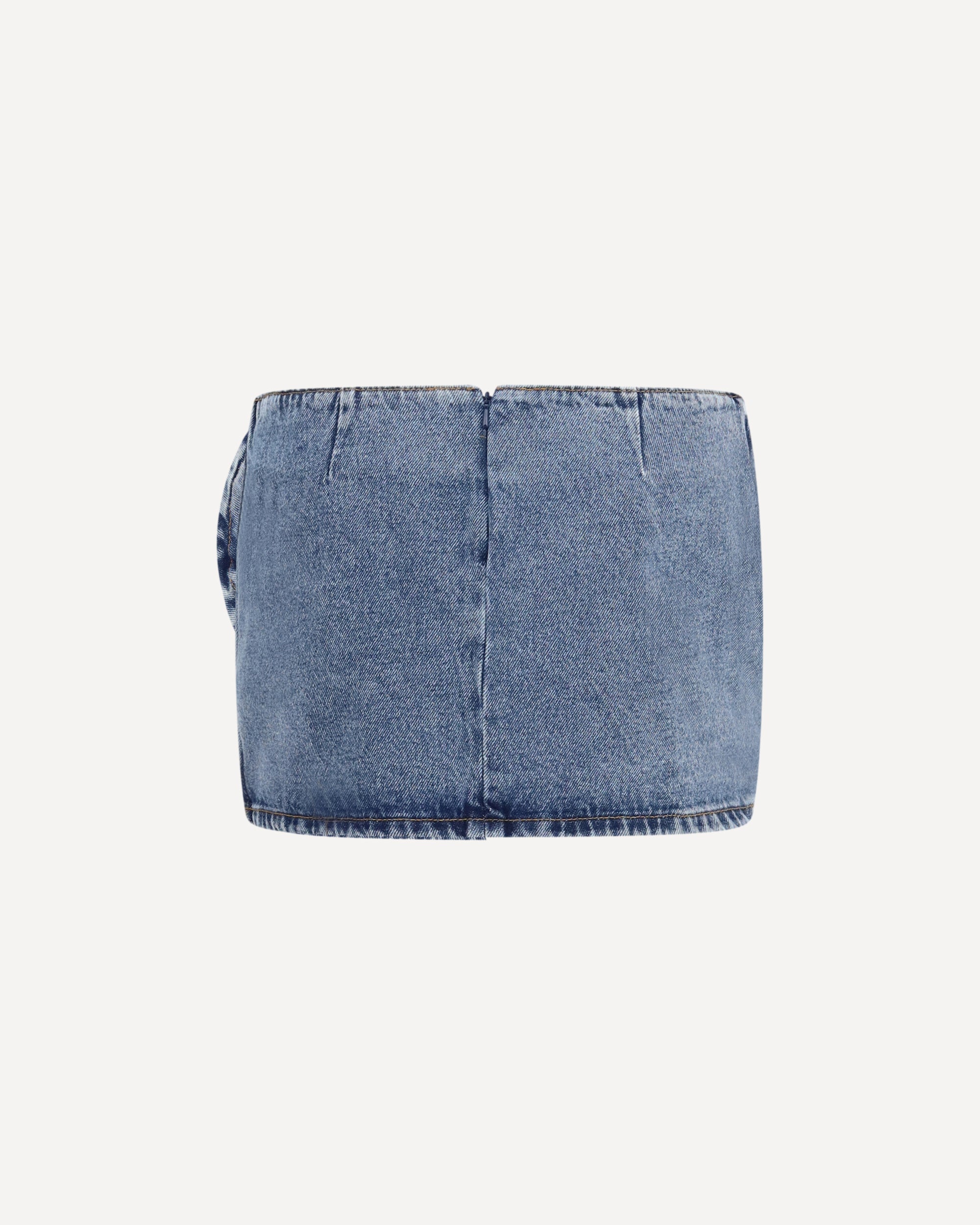 Magda Butrym Gedraaide florale denim minirok - alternate view