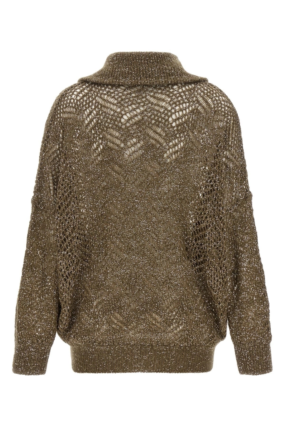 Brunello Cucinelli Dazzling Abstract Leaf Cardigan