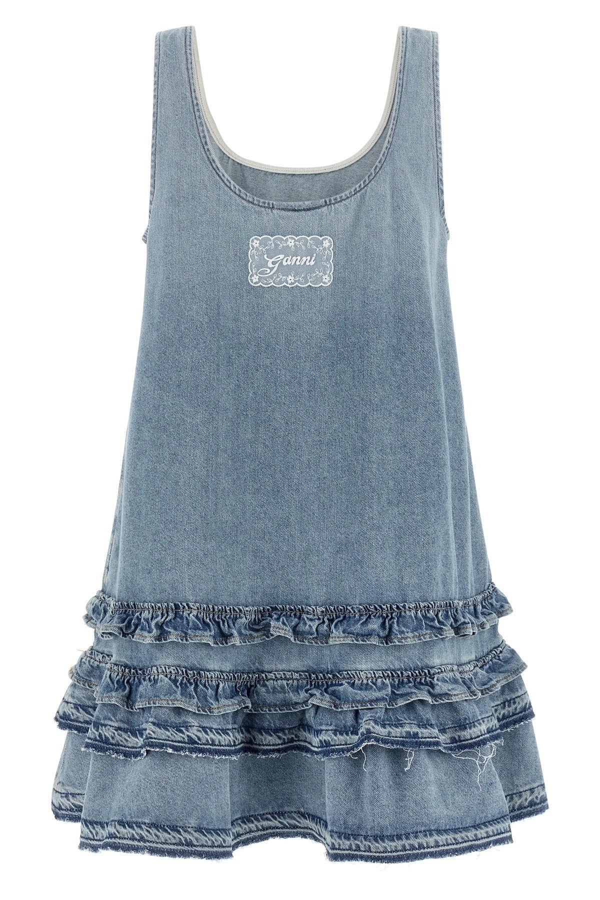 Ganni Light Blue Denim Mini Dress - alternate view