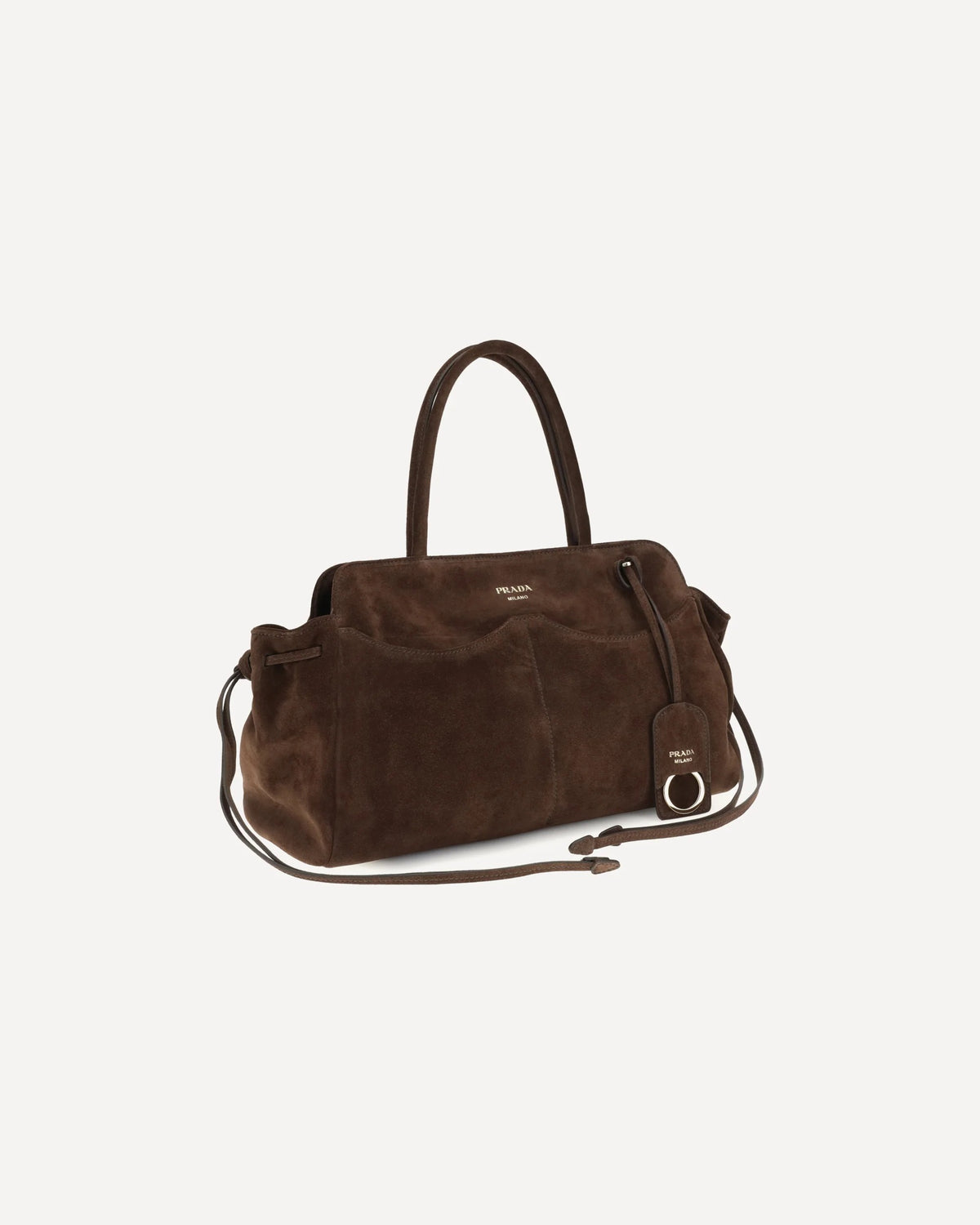 Prada Carry Large Suede Handbag - alternate view