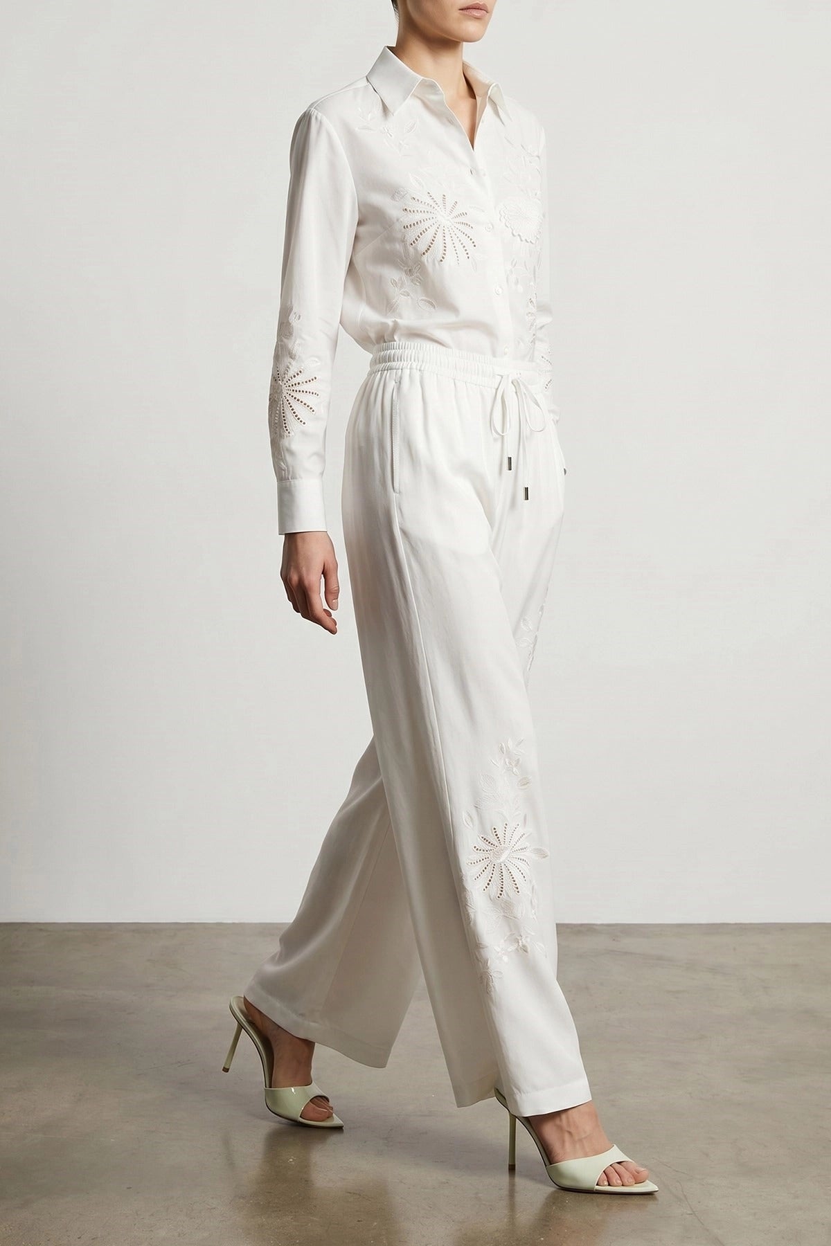 Ermanno Scervino بنطال بإدراجات دانتيل - alternate view