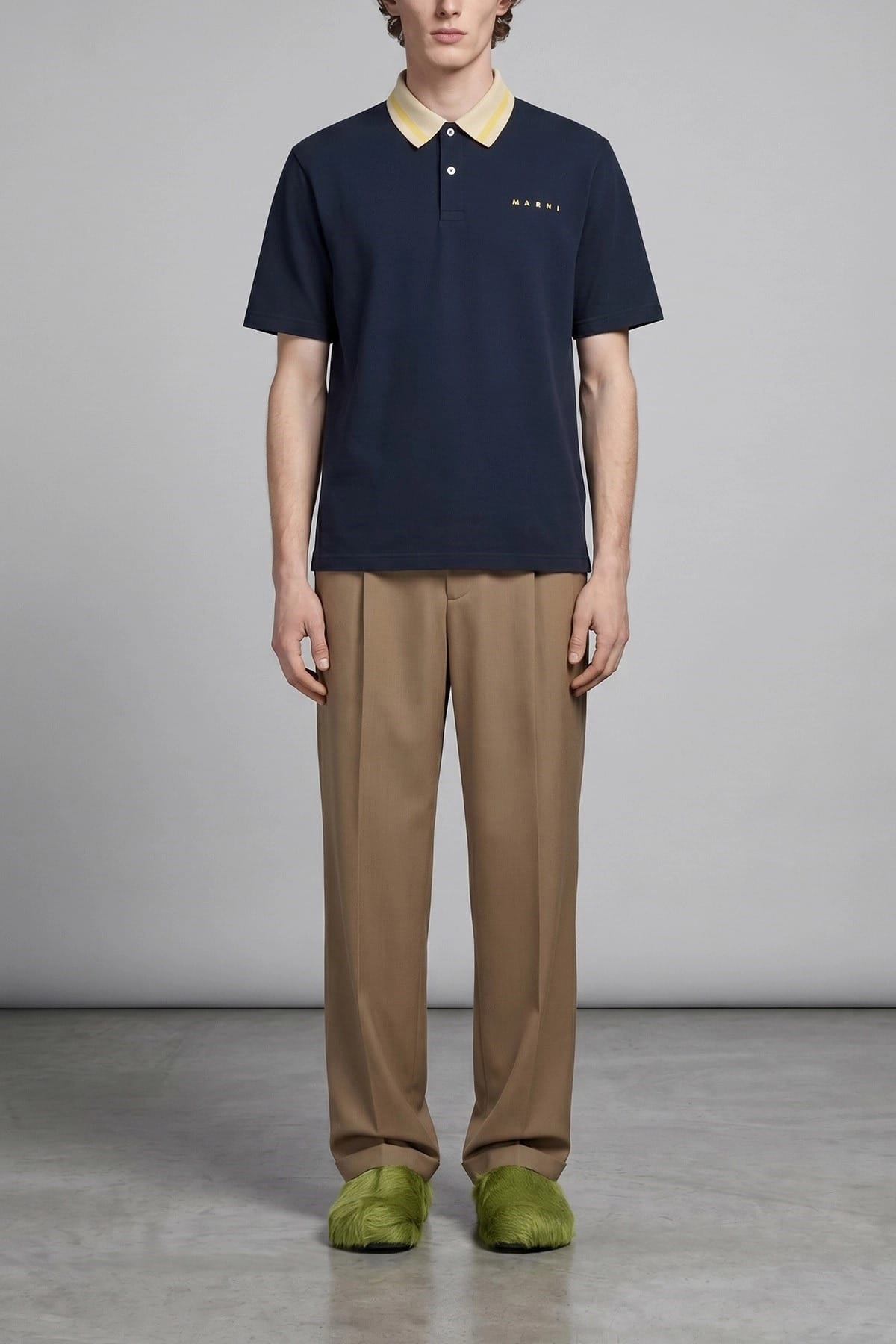 Marni Piqué Cotton Polo Shirt
