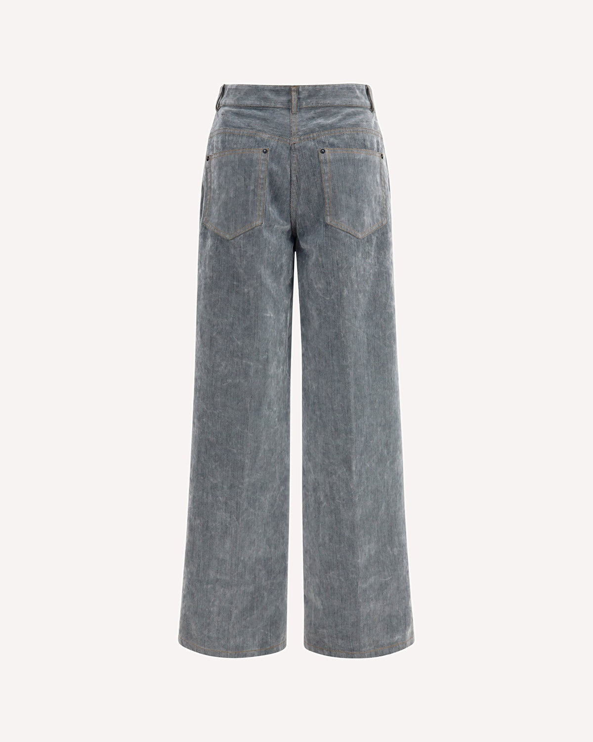 Forte_Forte Wide Leg Flocked Denim Jeans - alternate view