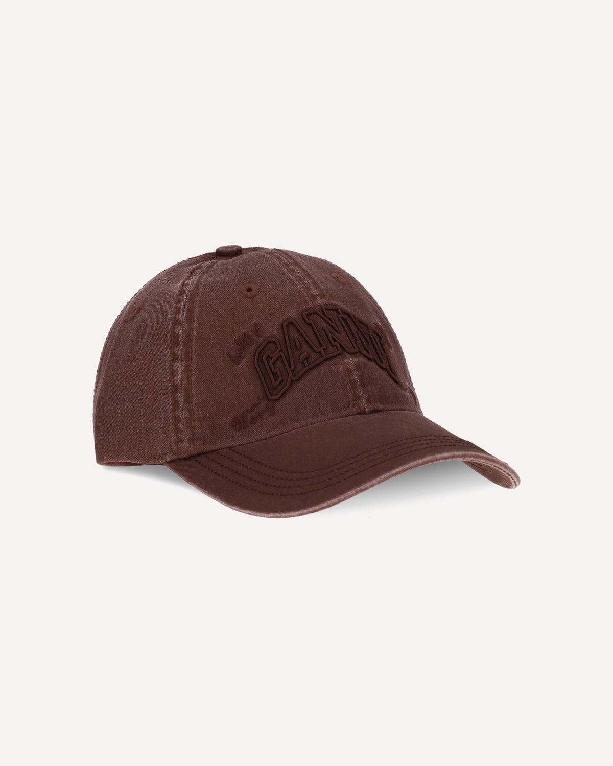 Ganni Cotton Baseball Cap With Embroidered Logo