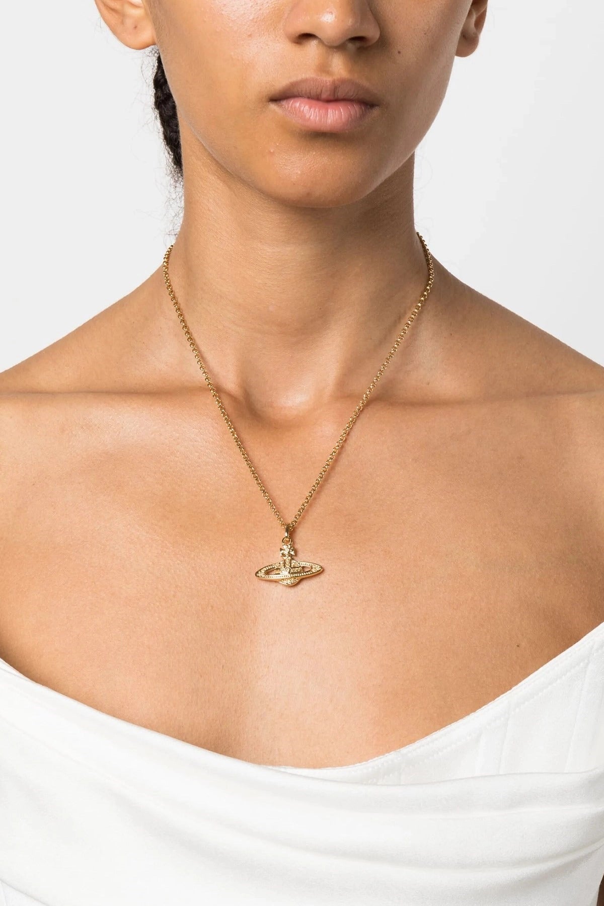 Vivienne Westwood Mini Bas Relief Orb Necklace - alternate view