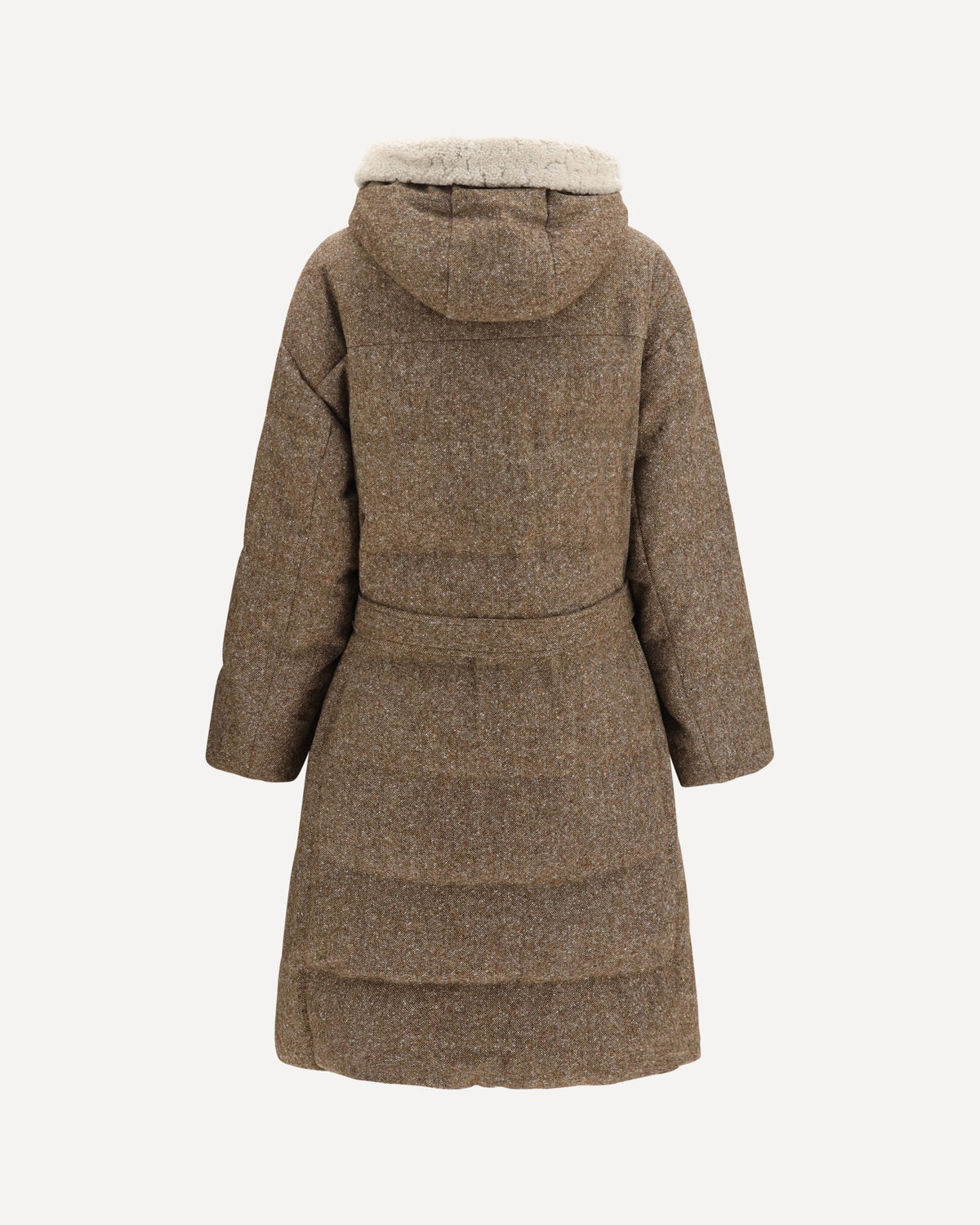 Brunello Cucinelli Long Padded Coat With Belt - alternate view