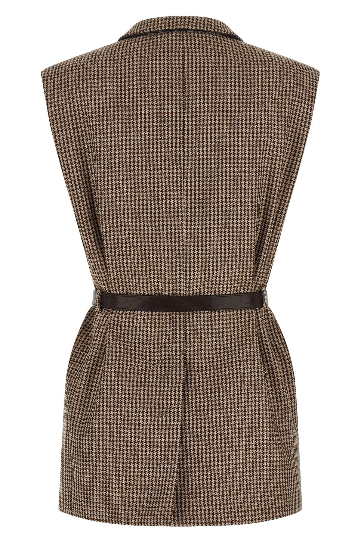 Brunello Cucinelli Houndstooth Belted Vest - alternate view