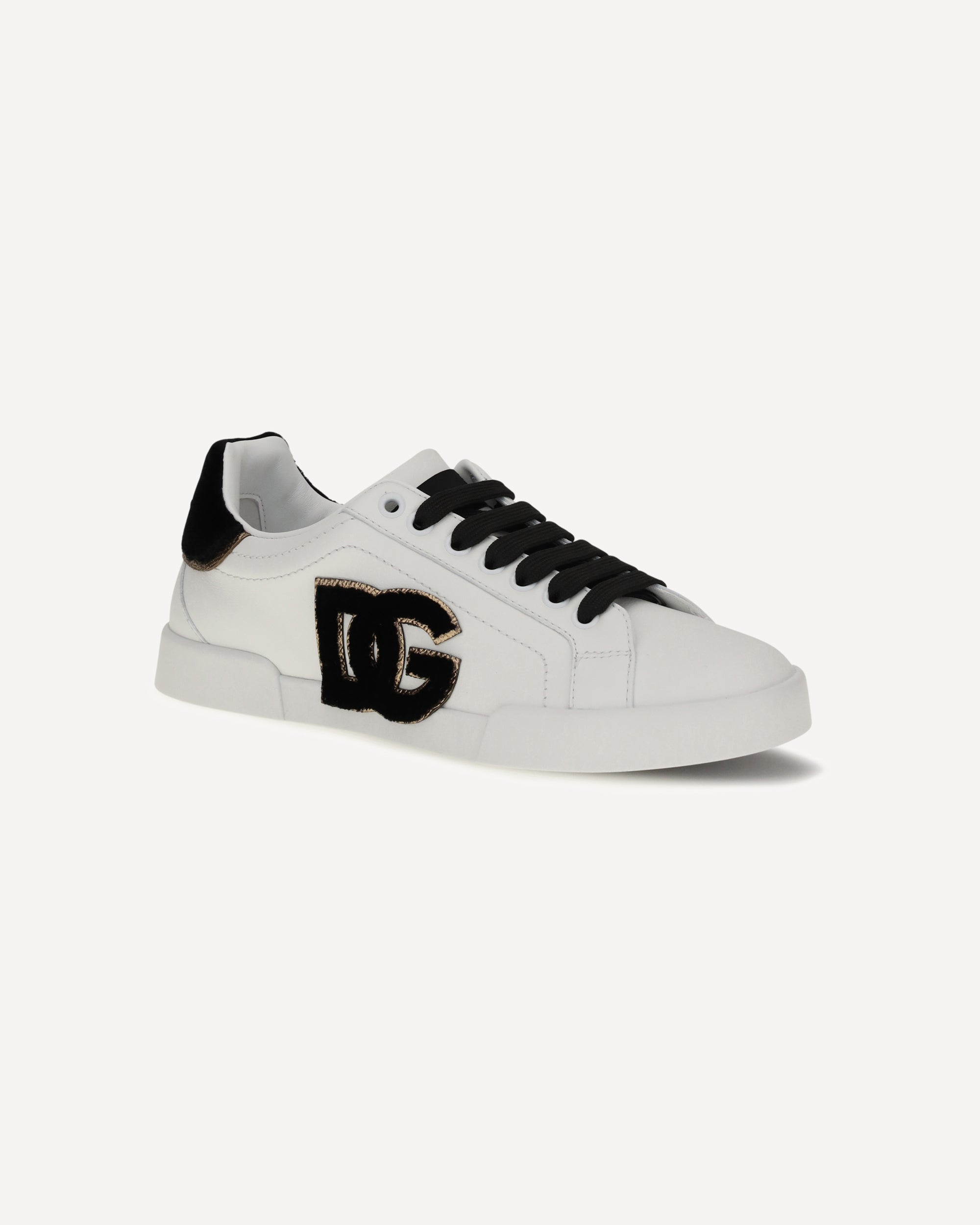 Dolce & Gabbana Leather Sneakers With Logo - alternate view