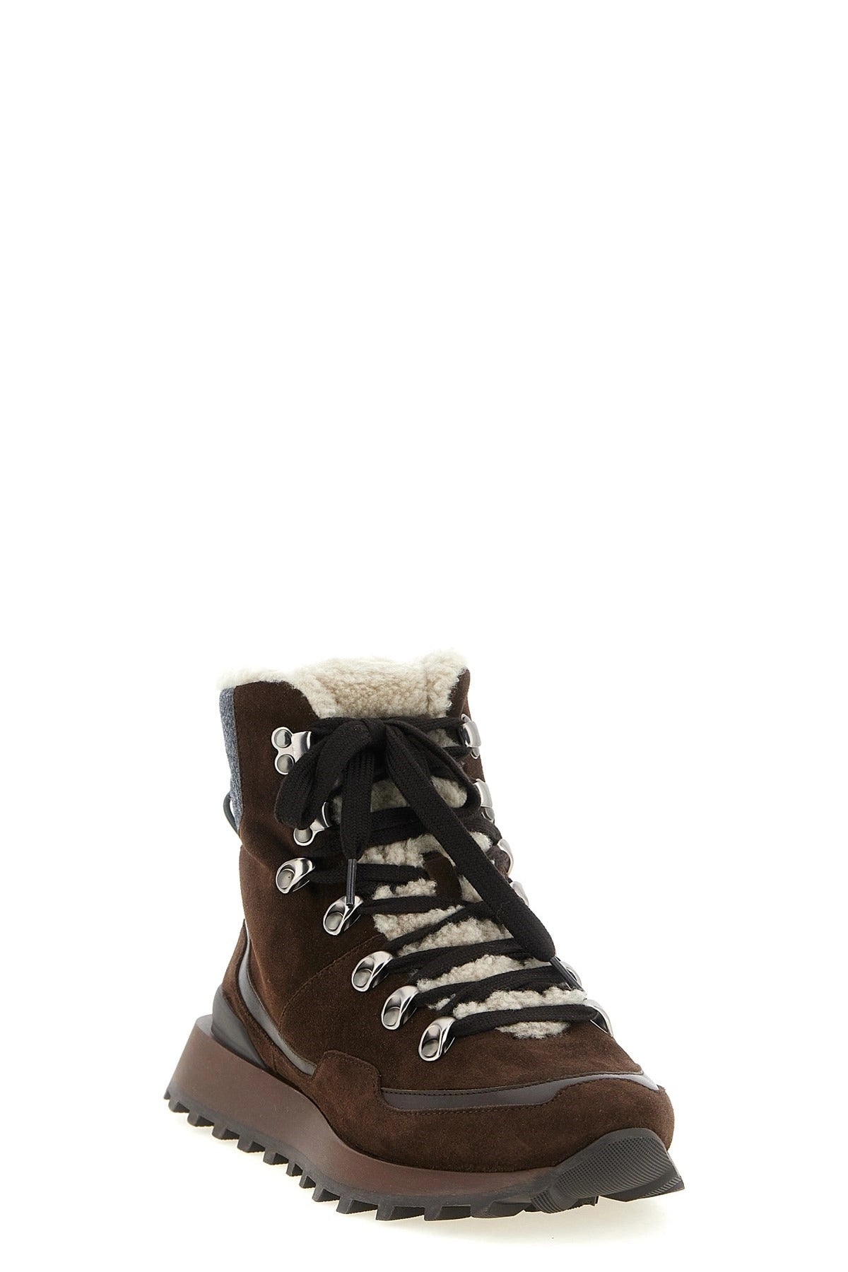 Brunello Cucinelli Lace-Up Ankle Boots With Hooks - alternate view