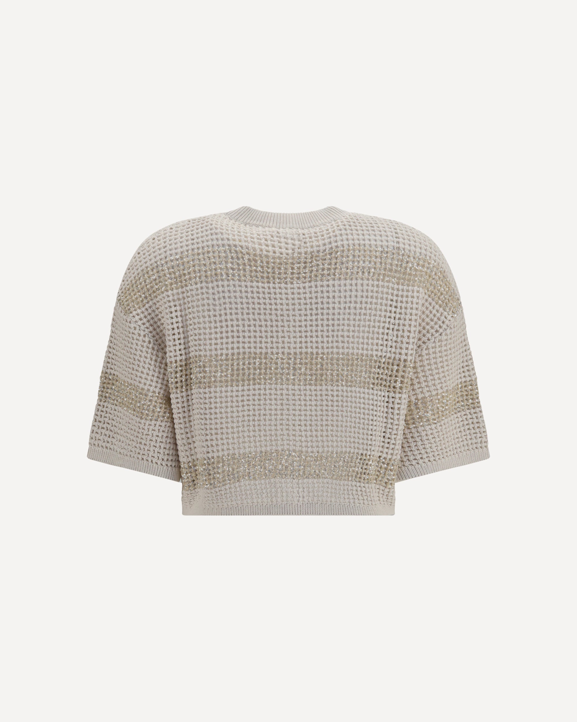 Brunello Cucinelli Leinen-Strickjacke mit Zopfmuster und Pailletten - alternate view