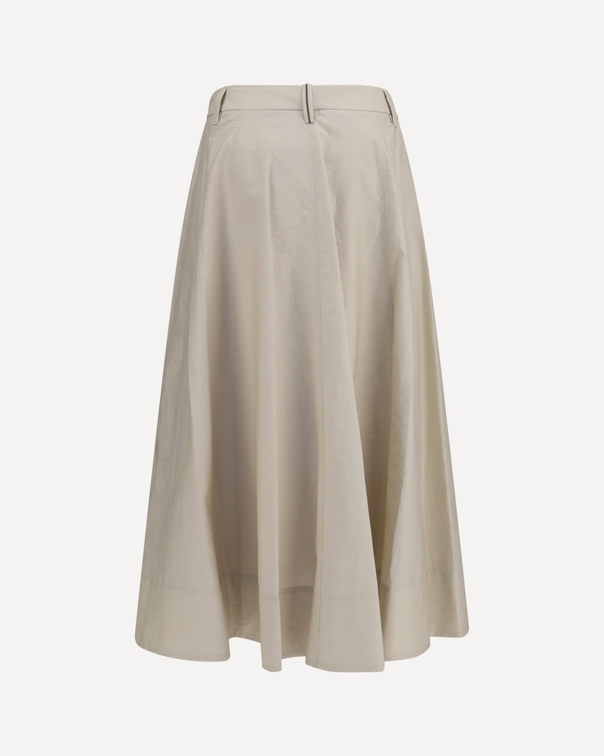 Brunello Cucinelli Cotton Poplin Skirt With Monili Detail - alternate view