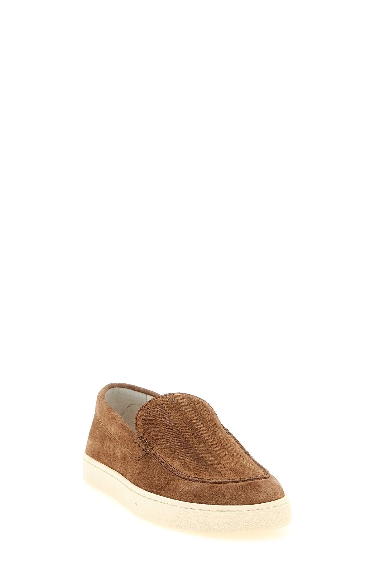 Brunello Cucinelli Suede Chevron Loafers - alternate view