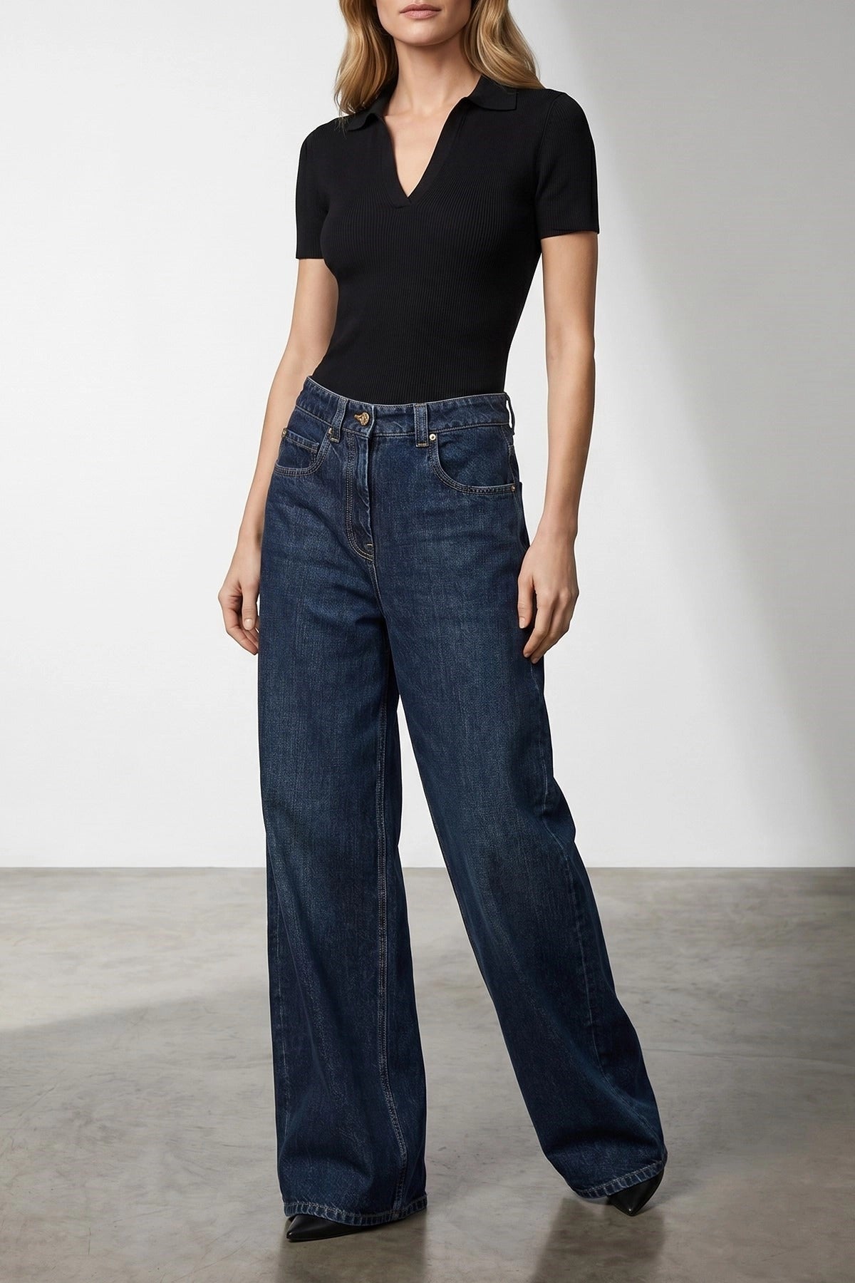 Brunello Cucinelli Wide Barrel Full-Length Jeans - alternate view