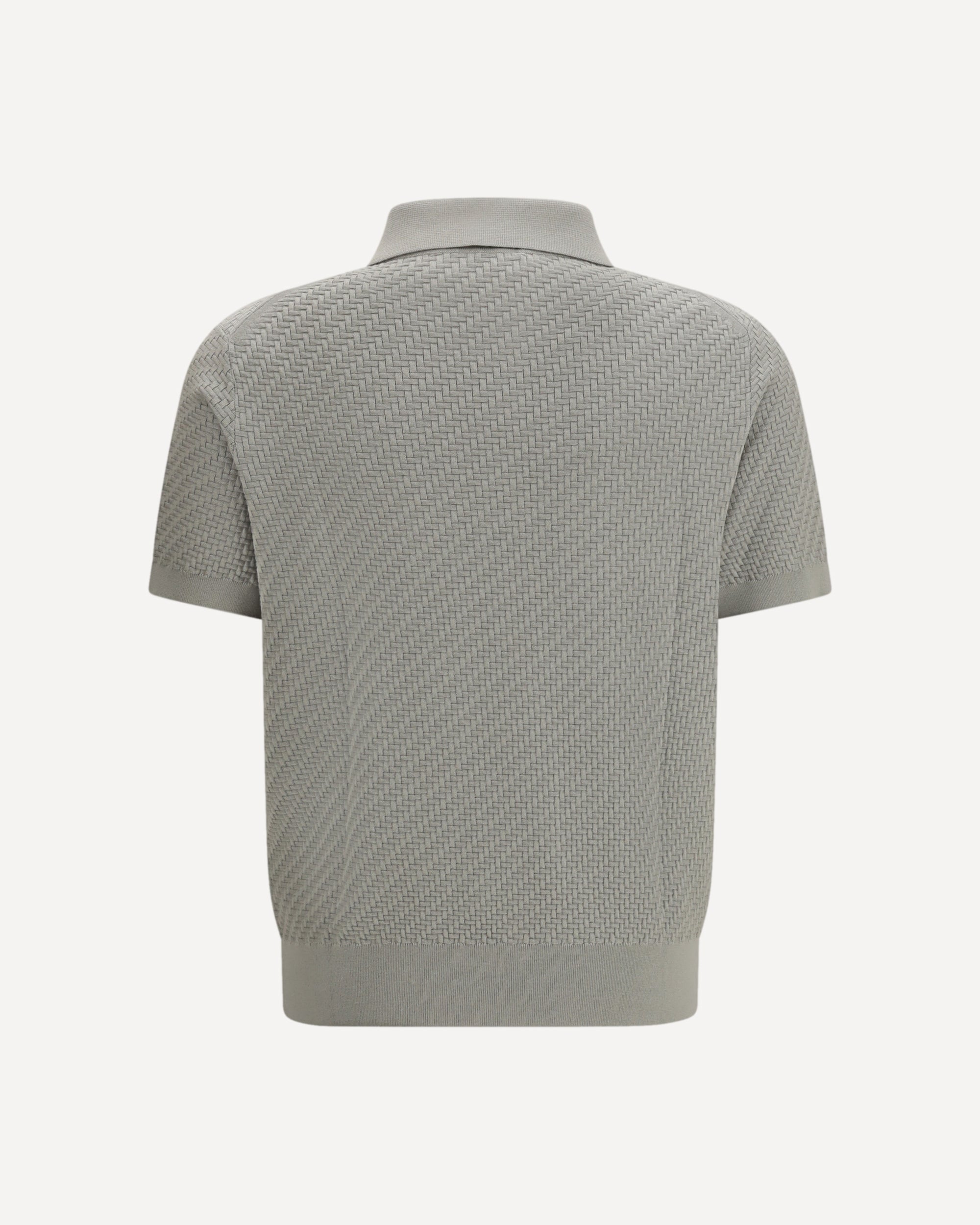 Polo Shirt With Woven Pattern - alternate view