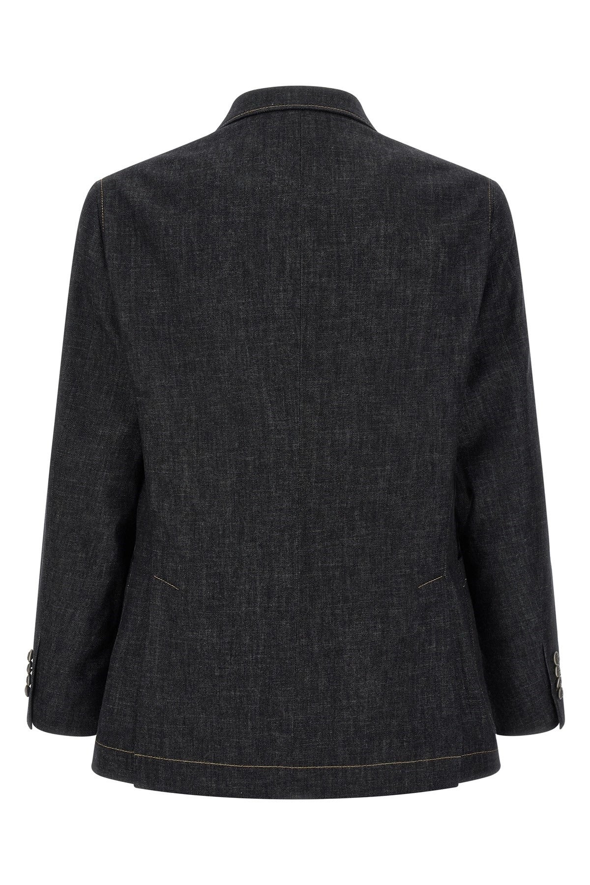 Brunello Cucinelli One-And-A-Half-Breasted Denim Blazer - alternate view