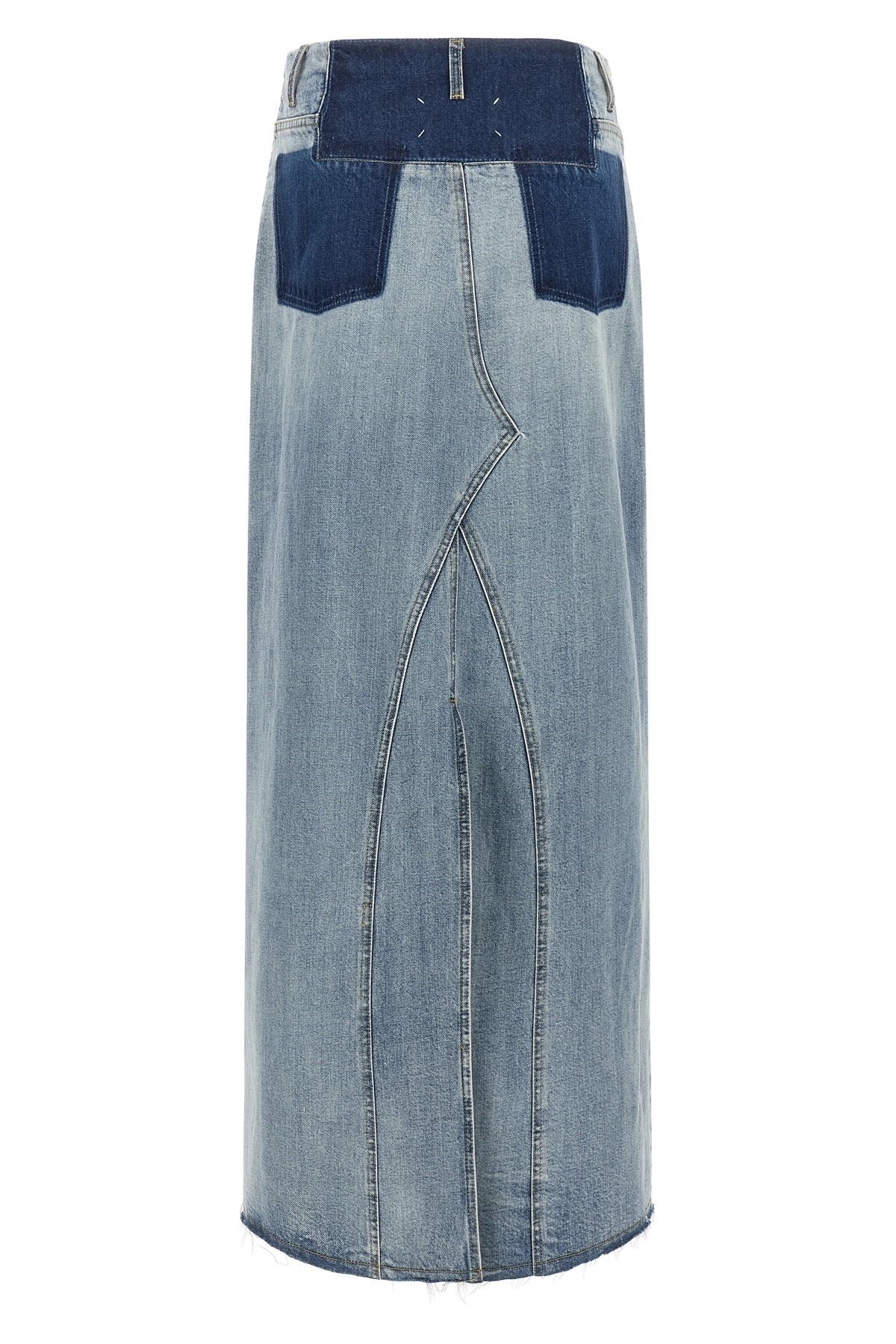 Maison Margiela Two-Tone Denim Maxi Skirt - alternate view