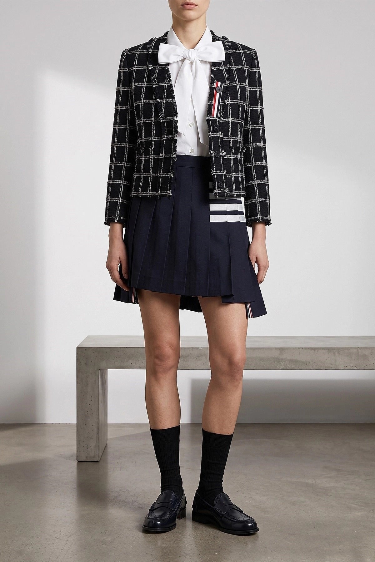 Thom Browne Windowpane Tweed Blazer - alternate view