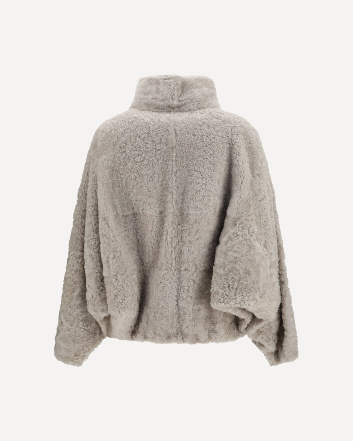 Brunello Cucinelli High-Neck Shearling Jacket