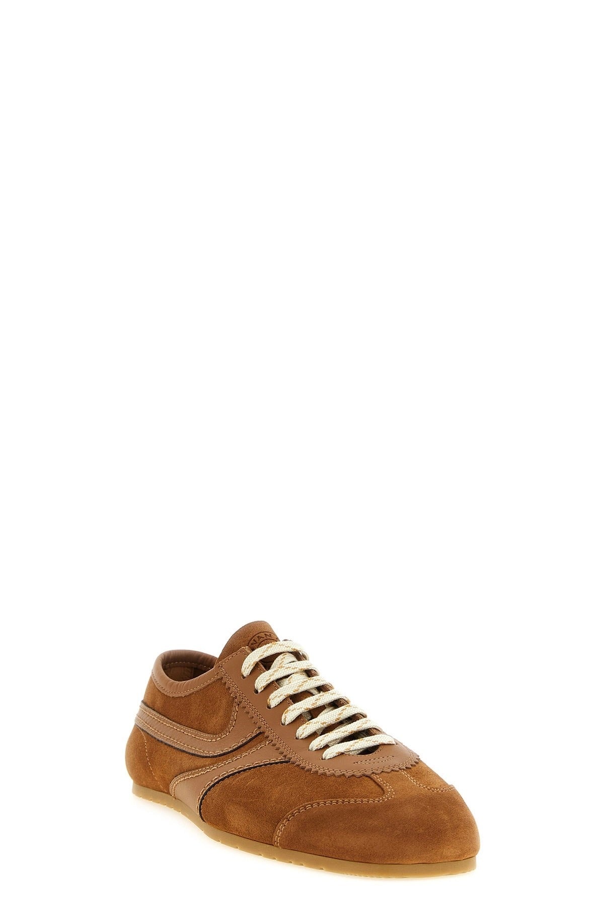 Dries Van Noten Beige Suede Retro Sneakers - alternate view