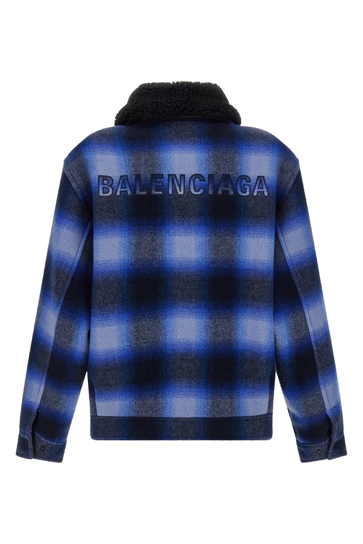 Balenciaga Checked Flannel Bomber Jacket - alternate view