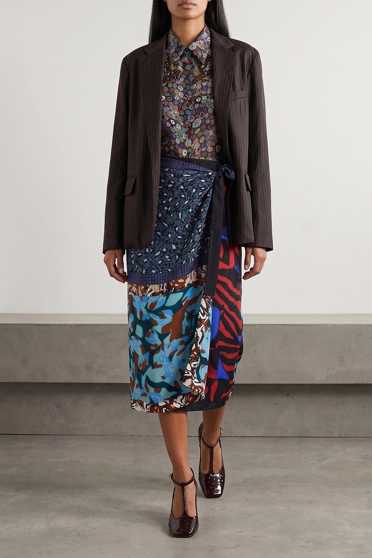 Dries Van Noten Blursy Pinstripe Blazer - alternate view