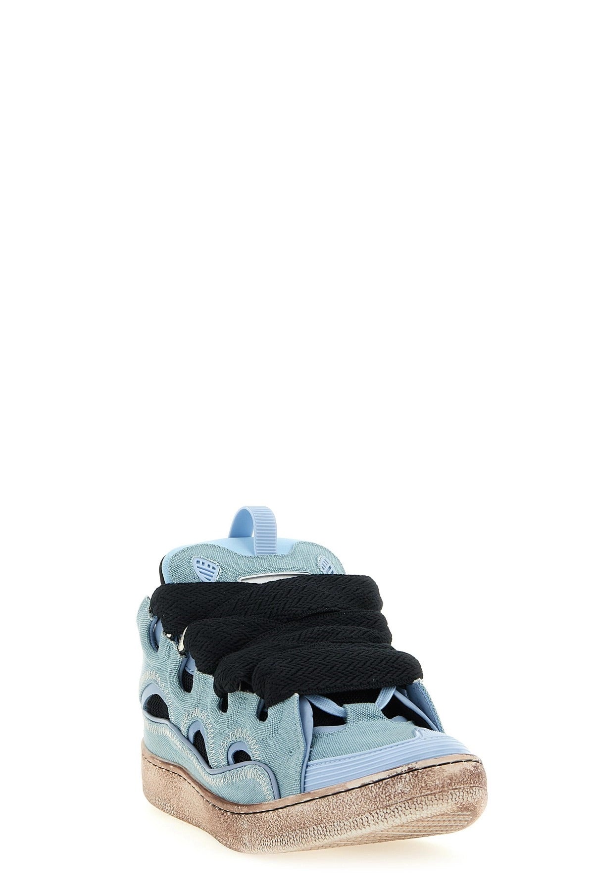 Lanvin Curb Canvas Leather Sneakers - alternate view