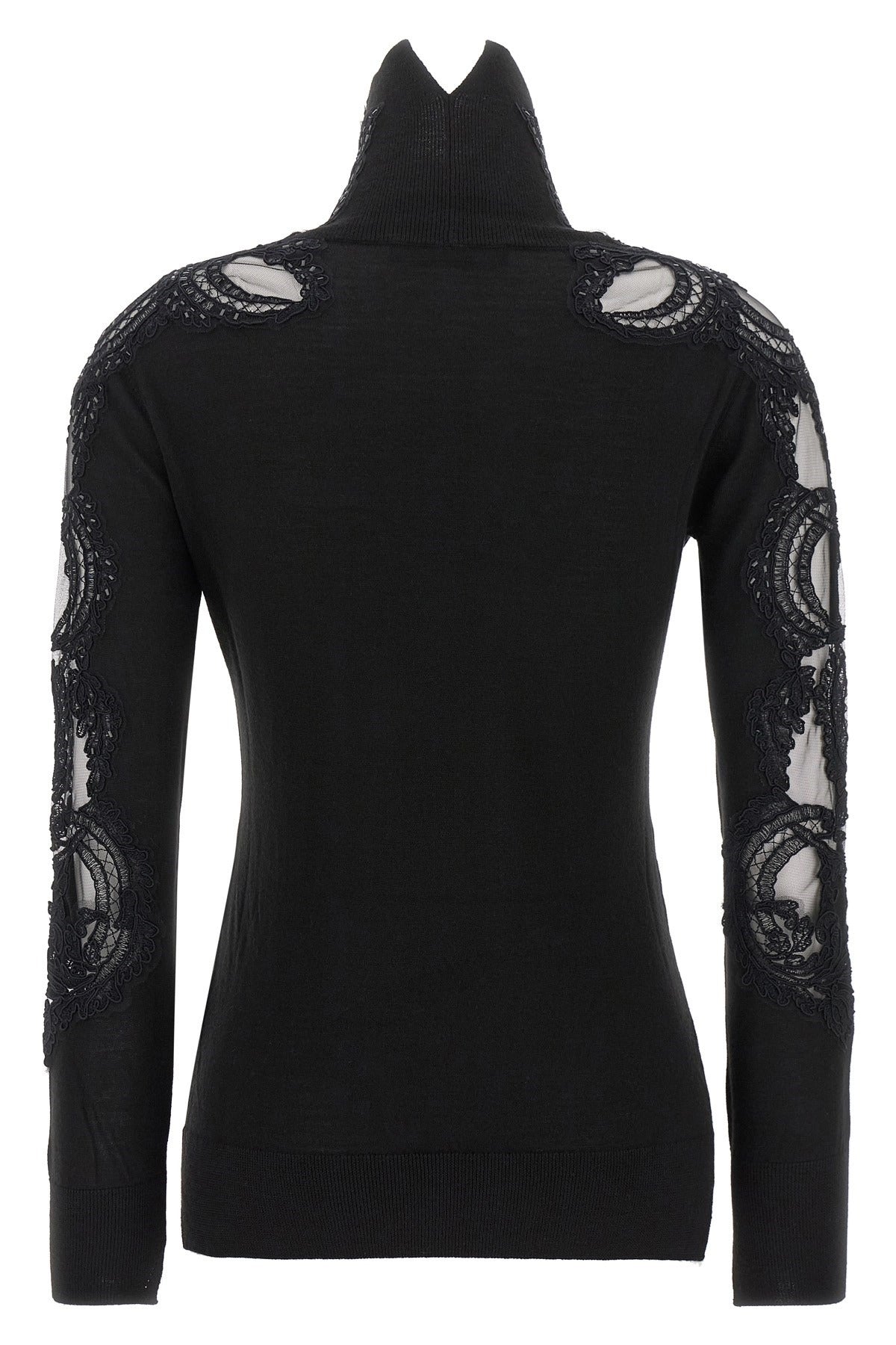 Ermanno Scervino High Neck Lace Insert Sweater - alternate view