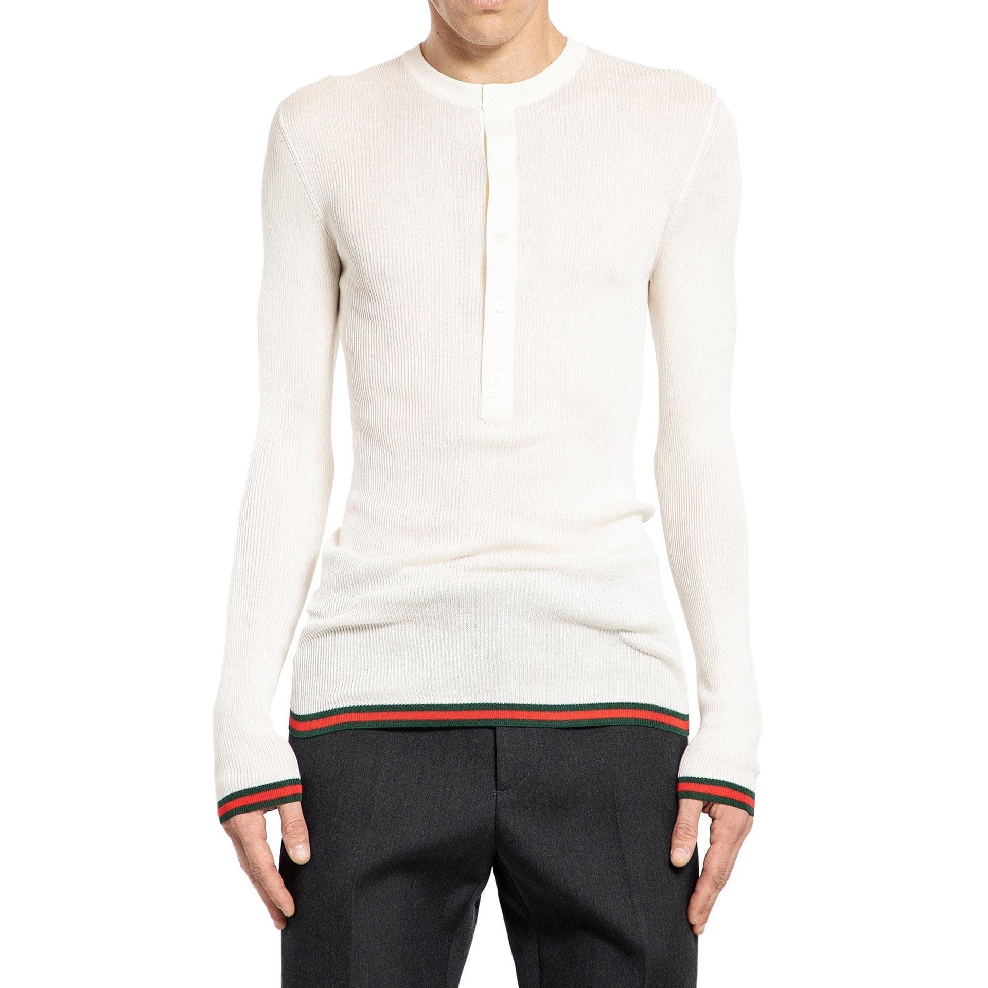 Ribbed-Knit Silk T-Shirt - alternate view