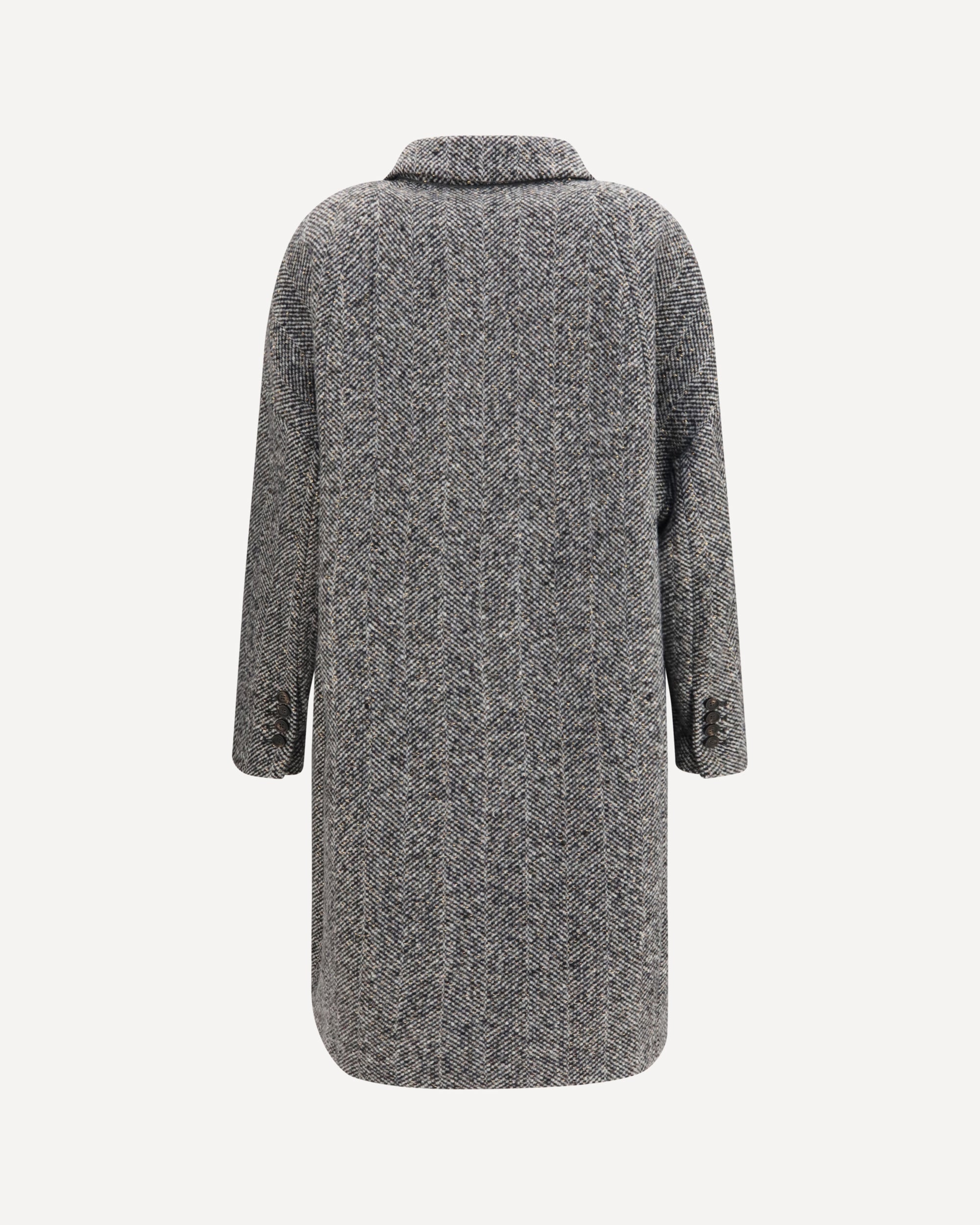 Brunello Cucinelli Double-Breasted Wool Alpaca Blend Coat