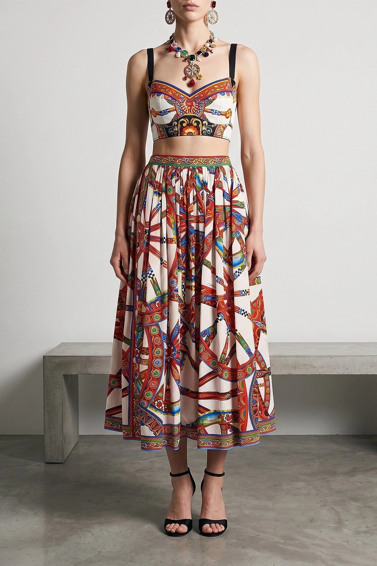 Dolce & Gabbana Carretto Midi Skirt