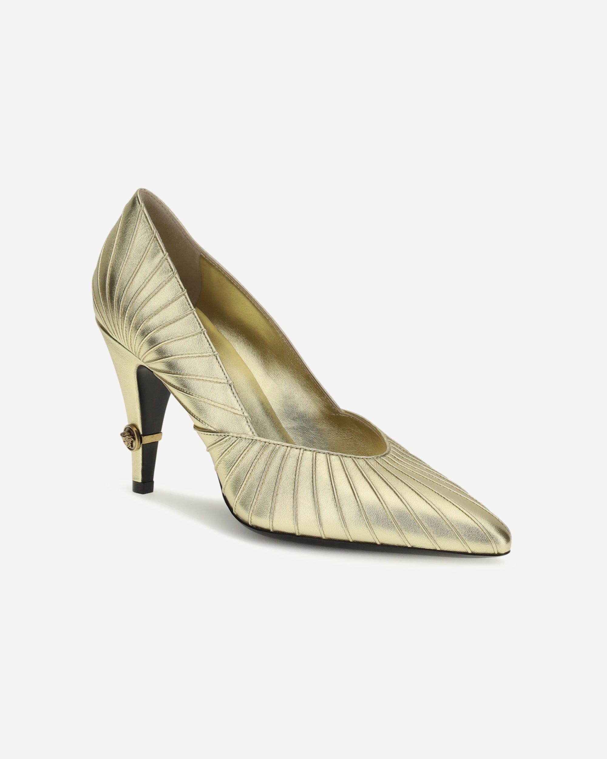 Versace Metallic Leather Pumps - alternate view