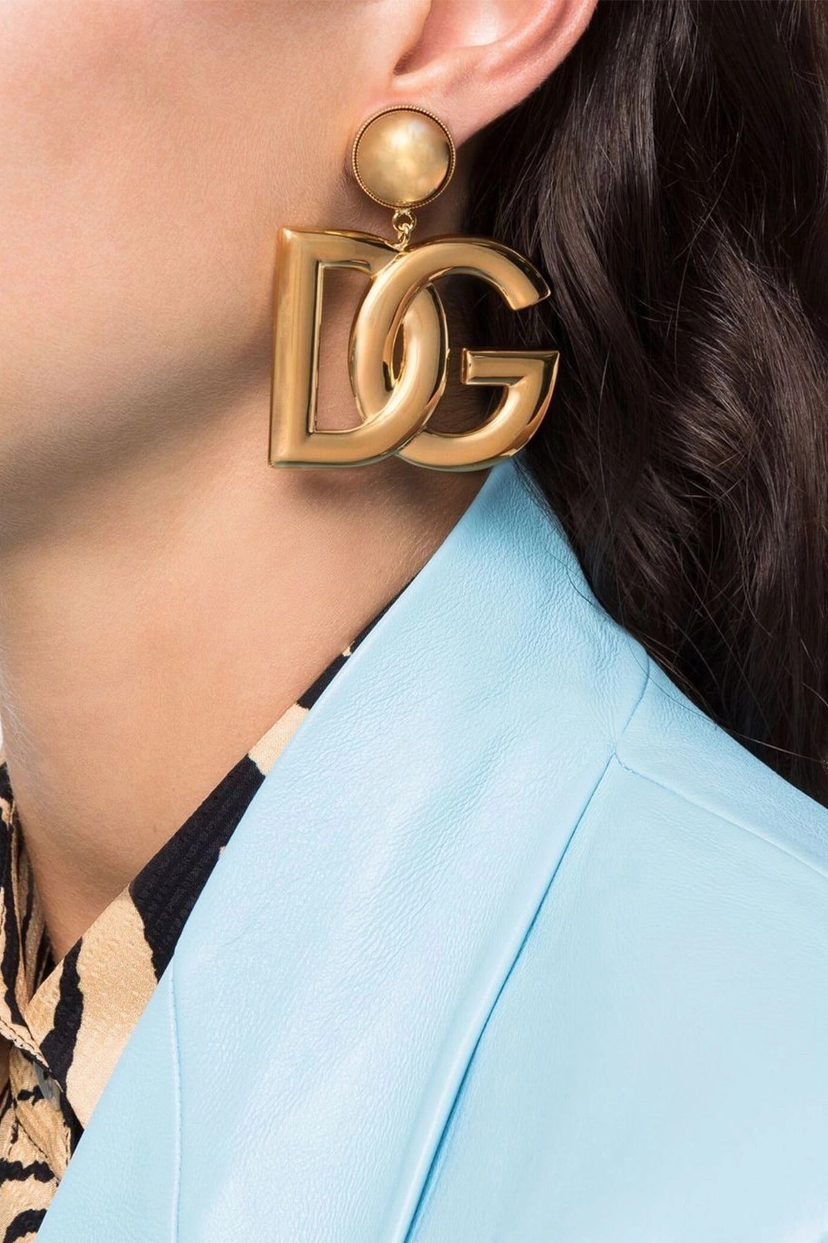 Dolce & Gabbana Crystal Logo Earrings - alternate view