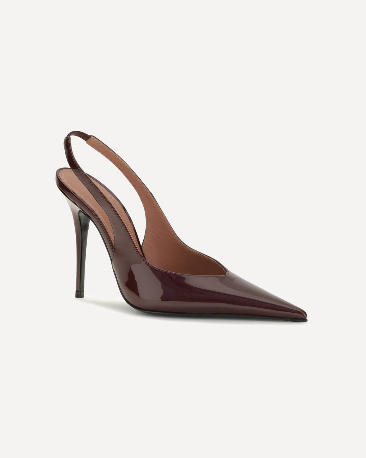 Amina Muaddi Anok Patent Leather Slingback Pumps - alternate view