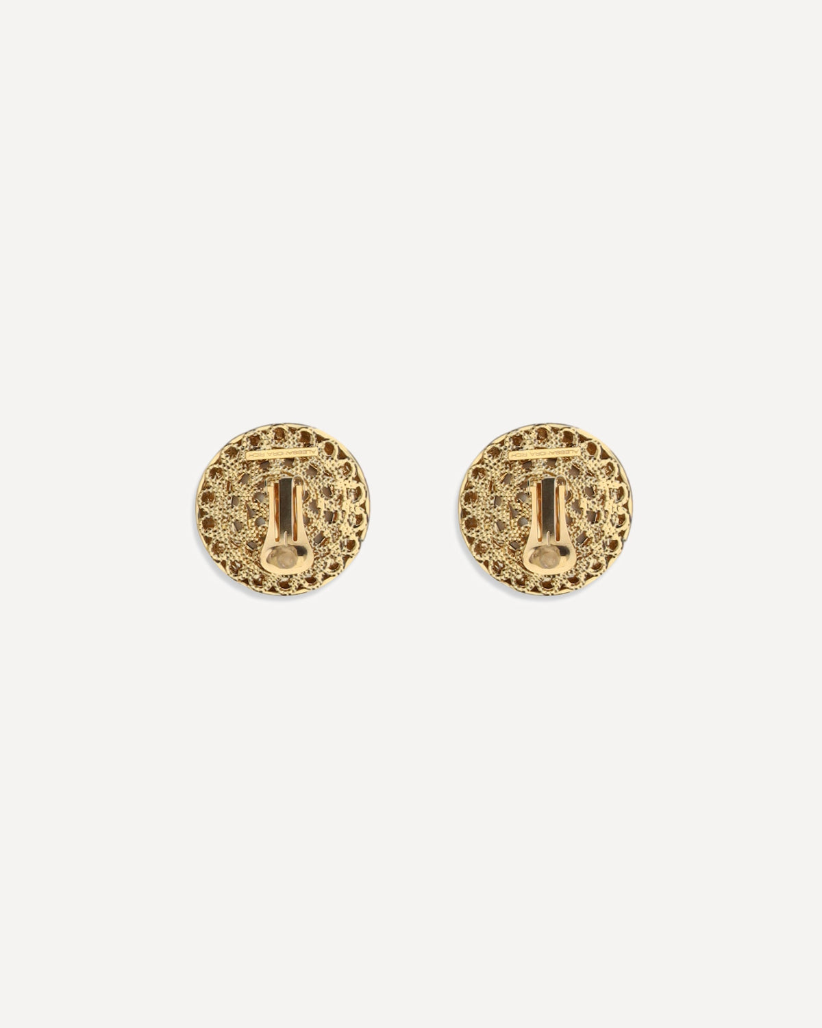 Alessandra Rich Round Crystal Clip-On Earrings - alternate view