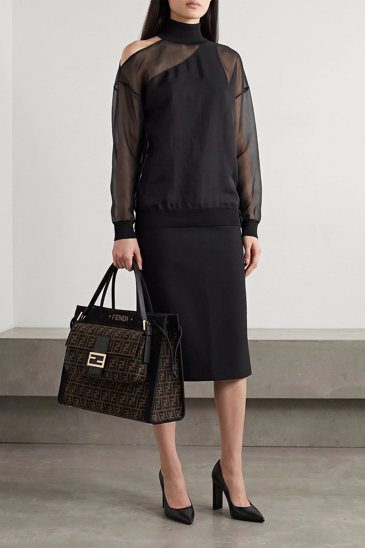 Fendi Asymmetrical Double Knit Top - alternate view