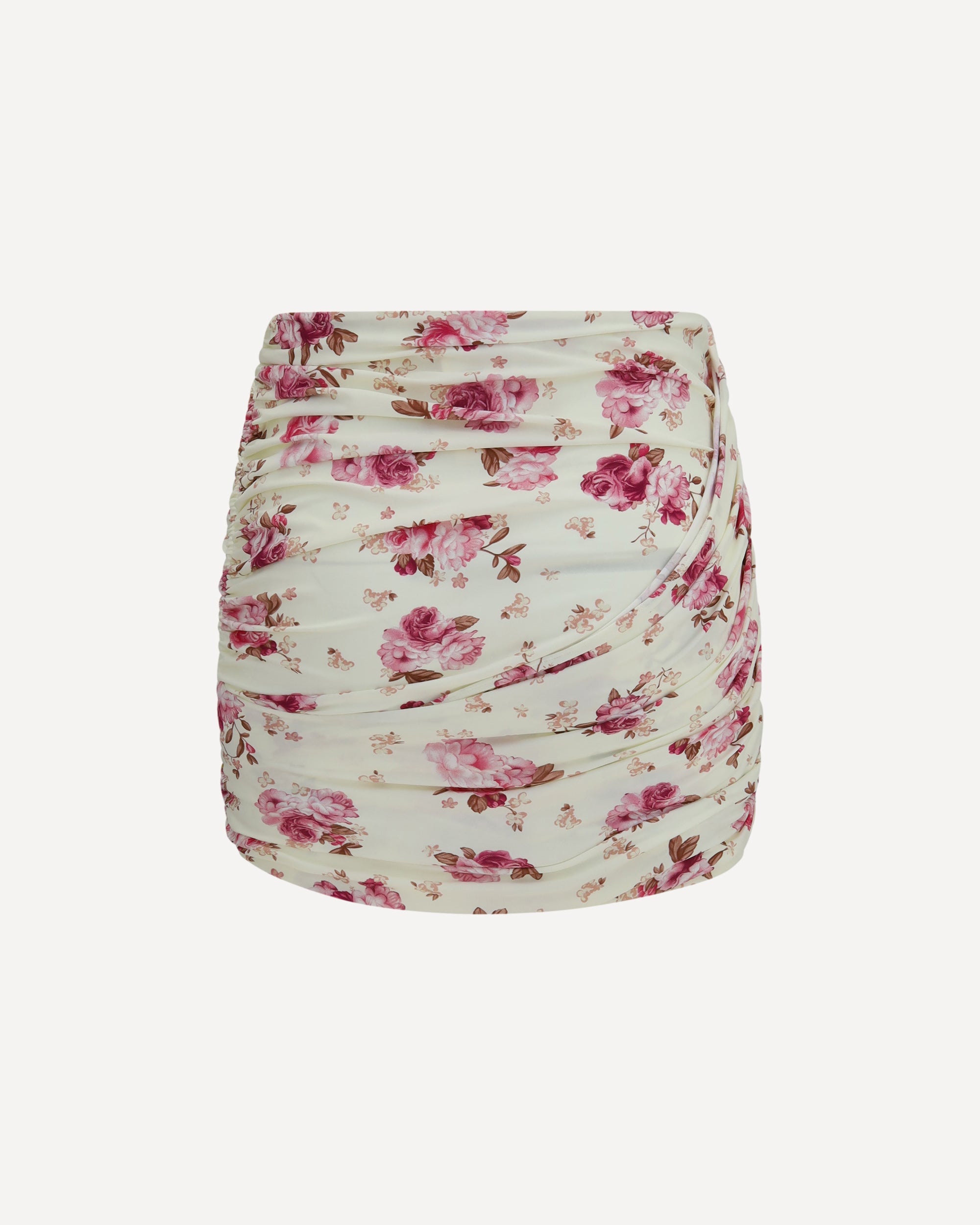 Magda Butrym Gedrapeerde Bloemenprint Zwemminirok - alternate view