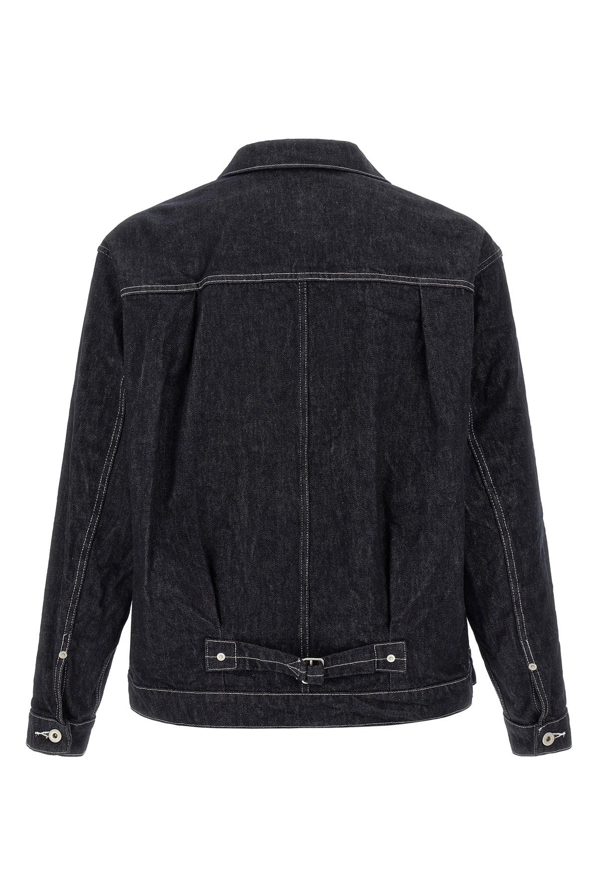 Comme Des Garçons Pleated Detail Denim Jacket - alternate view
