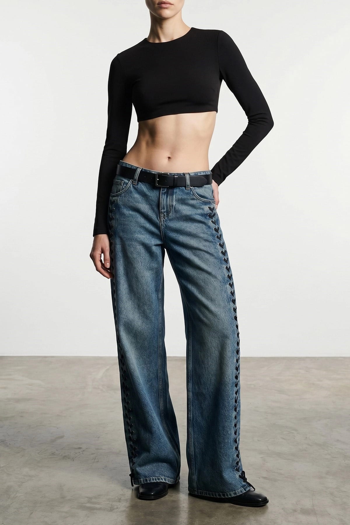 Stella McCartney Lace-Up Jeans - alternate view