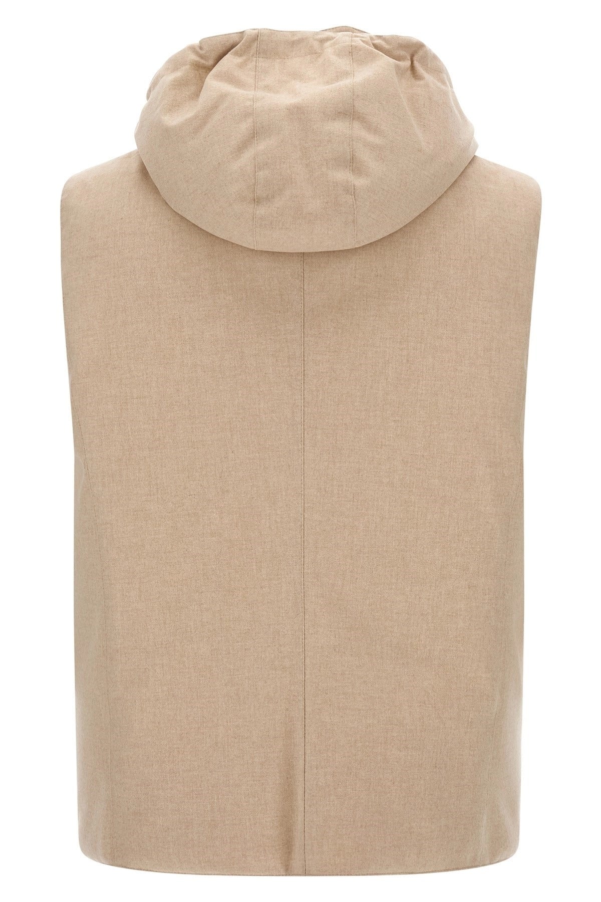 Brunello Cucinelli Flannel Hooded Vest - alternate view