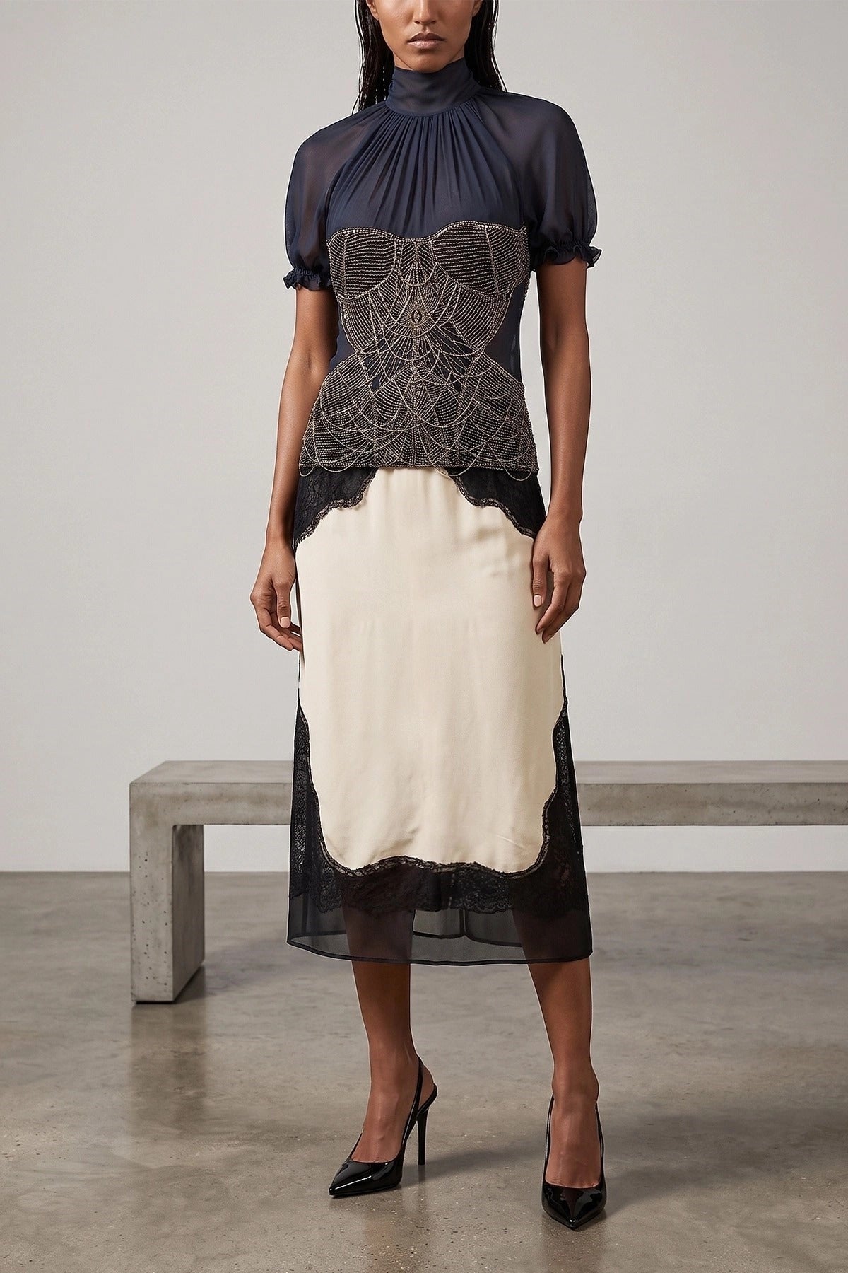 The Attico Beaded Embroidery Top - alternate view