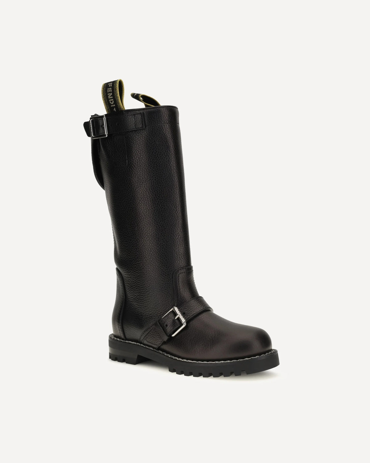 Fendi Glossy Calfskin Biker Boots - alternate view
