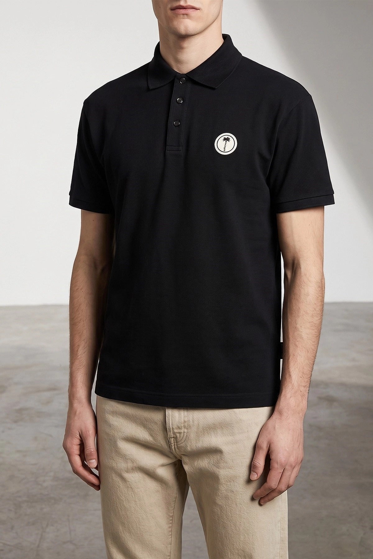 Palm Angels Logo Patch Polo Shirt - alternate view