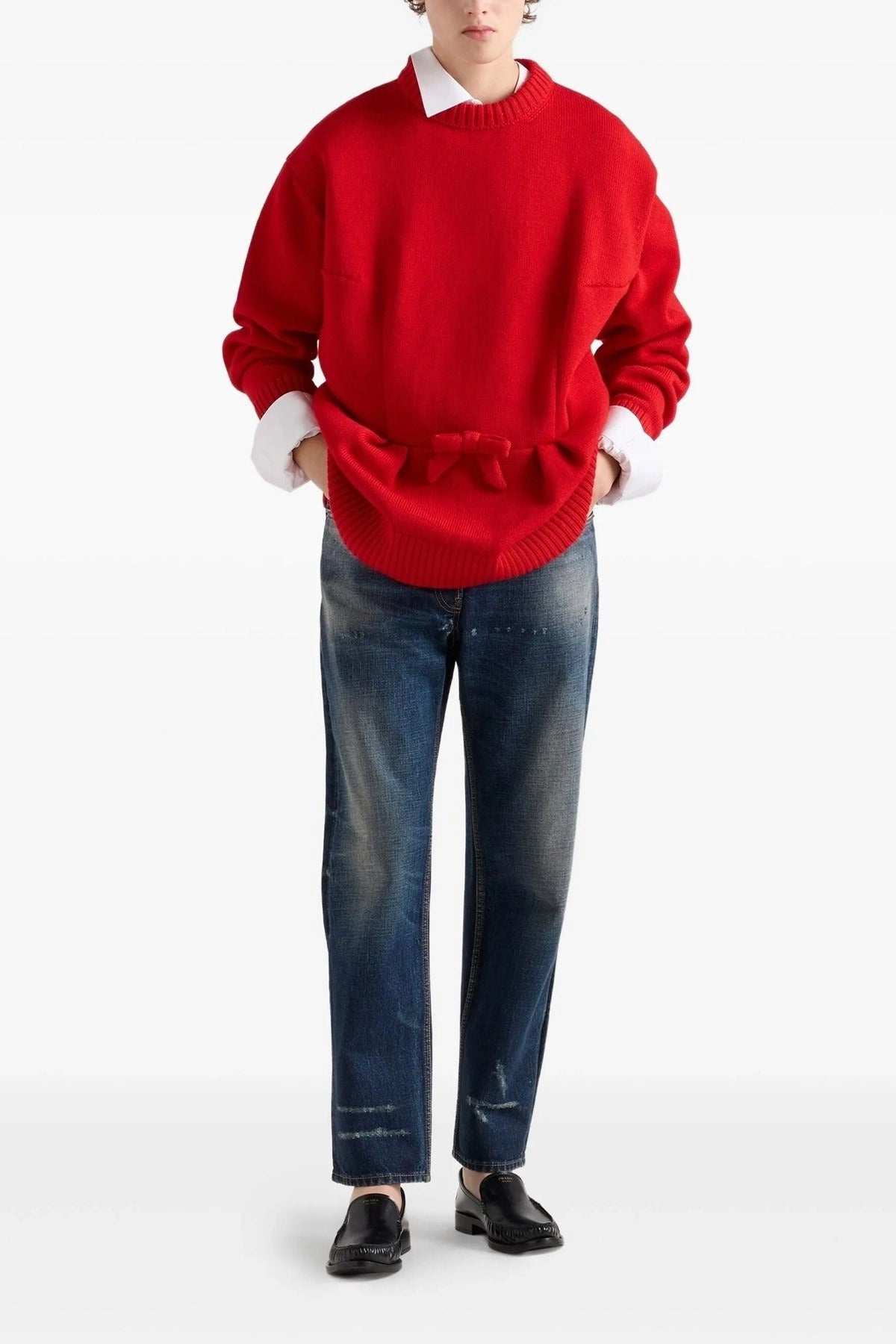 Prada Virgin Wool Bow Sweater - alternate view